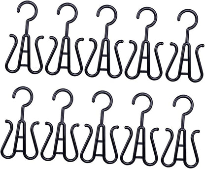 IMIKEYA 10pcs Plastic Shoes Hanger Shoe Organizer Rack Slippers Drying Organizer Hook Storage Rack Garage Closet Hangers Space Saver Double Hook Design Easy to Hang