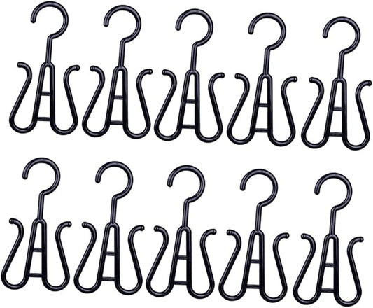 IMIKEYA 10pcs Plastic Shoes Hanger Shoe Organizer Rack Slippers Drying Organizer Hook Storage Rack Garage Closet Hangers Space Saver Double Hook Design Easy to Hang