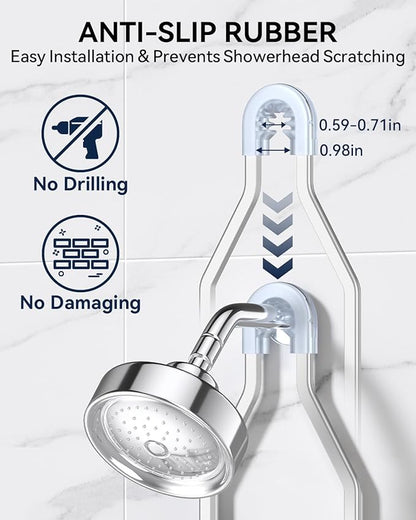 YASONIC Shower Caddy Hanging, Never Rust Shower Organizer Hanging, Aluminum Shower Racks for Inside Shower with Hooks for Razor, Bathroom Organizers and Storage with Soap Holder, Bright Silver