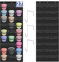 Hat Rack for Baseball Caps, 27 Pockets Over The Door Baseball Hat Organizer, Fitted Hat Storage for Closet Wall Mount Bag With Large Pockets & 3 Hooks, Hat Holder Hanger Organization to Display Caps