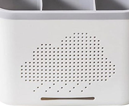 Kitchen Utensil Holder with Drainage Design, Plastic Cutlery Caddy for Countertop and Drawer Organization, Space Saving Cooking Tool Storage