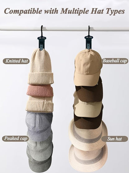 Hat Organizer for Baseball Caps, Hat Storagefor Closet Hook, Wall and Door Baseball Hat Organizer 1 Pack
