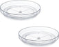 2 Pack 9 Inch Clear Acrylic Lazy Susan, Non-Skid Turntable Organizer for Cabinet, Kitchen, Pantry Organization Storage, Refrigerator, Vanity Makeup, Bathroom Countertop Organizing, Rotating Spice Rack