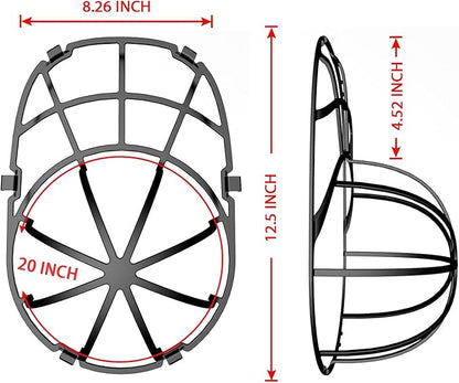 Eiito Hat Washer for Washing Machine, 2 Pack Baseball Cap Washer Fit for Adult/Kid's Hat Washer Frame Cage,Hat Protector Racks -Black