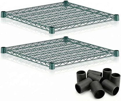 2 Pack Green Additional Wire Shelf for 24"x24" NSF Shelving Units, Replacement Shelves for Wire Rack