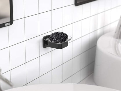 Shower Soap Holder, Wall Mounted Soap Dish, Soap Saver, Soap Tray, Bar Soap Holder for Shower Bathroom & Kitchen Accessories (White, 4.493 x 4.33 in)