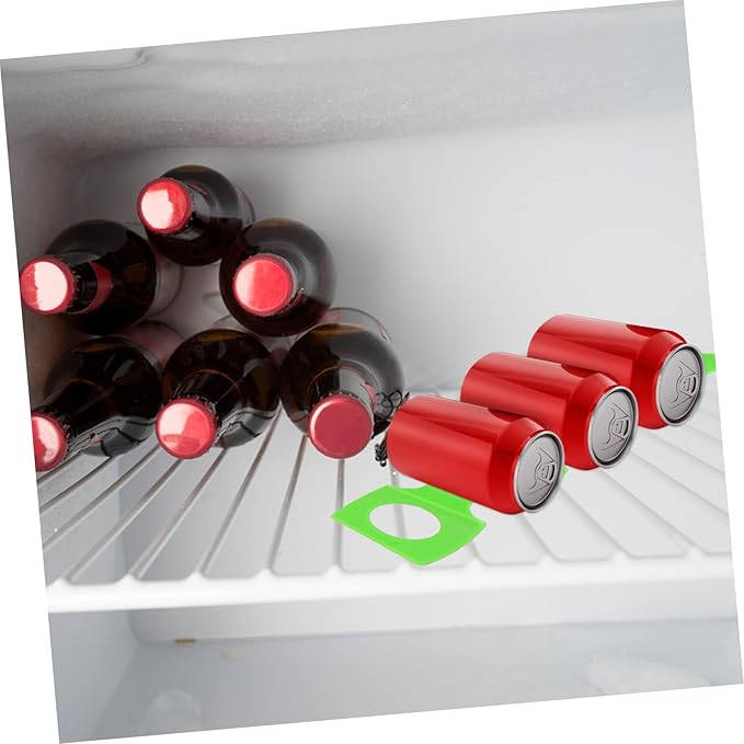 SHOWERORO 2pcs Silicone Beverage Storage Mats Beer Can Holders for Fridge Easy to Clean Space Saving Dishwasher Safe for Home Office Bar and Parties