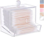 My Space Organizers Acrylic Qtip Holder - For Qtip Brand Cotton Swab Dispenser, Modern Bathroom Decor, Countertop Bathroom Vanity Storage
