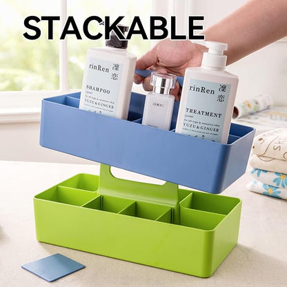 Bath caddy for baby, Bathroom Makeup organizer Countertop with Handle,Skincare Caddy for Vanity,Storage Box ,bathtub storage ,Bathroom Trays,Shower Caddies,Baby Bath Toy Organizer,Desktop storage