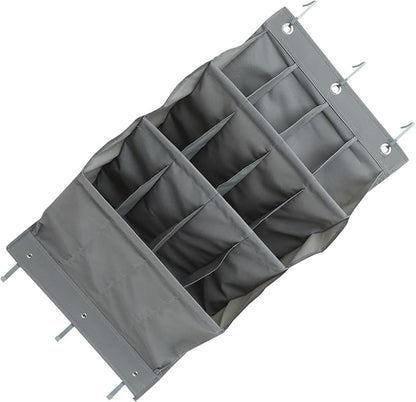 Hemobllo Multi Layer Hanging Door Storage Pouch Compartment Organizer for Closet Back Breathable Gray Hanging Bags for Shoes Crafts Beauty Supplies and Household Items in Bedroom Bathroom