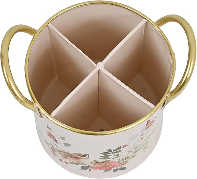 Z&Z ornamentorum Kitchen Utensil Holder for Kitchen Cunter Stylish kitchen Cooking Utensil Organizer Farmhouse Spatula Holder for Countertop (Pink)