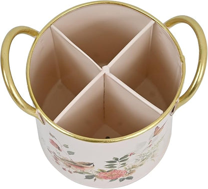Z&Z ornamentorum Kitchen Utensil Holder for Kitchen Cunter Stylish kitchen Cooking Utensil Organizer Farmhouse Spatula Holder for Countertop (Pink)
