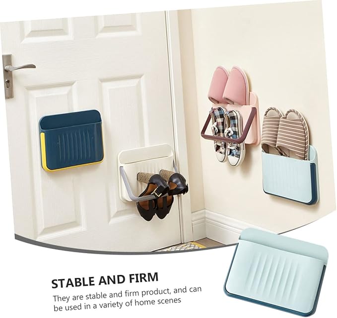 Healifty Shoe Rack for Entryway Wall Hanging Shoe Organizer Space-Saving Storage Loafers Shelf Dorm Stand Random Color