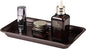 Vintage Farmhouse Decor Metal Vanity Tray(1 Pack),Countertop Guest Hand Towel Storage Organizer Tray Dispenser, Sturdy Holder for Perfume, Cosmetics, Jewelry, Makeup Bathroom Organizer (Bronze)