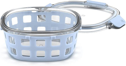 Ello Duraglass Meal Prep Container- Glass Food Storage Container with Silicone Sleeve and Airtight BPA-Free Plastic Lid, Dishwasher, Microwave, and Freezer Safe