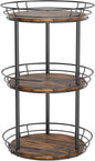 LAMU 10'' Lazy Susan Turntable Organizer, 3 Tier Round Rotating Spice Rack Organization for Kitchen Cabinet and Countertop, Wooden Lazy Susan for Table Top, Pantry, Bathroom, Vanity, Home Decor