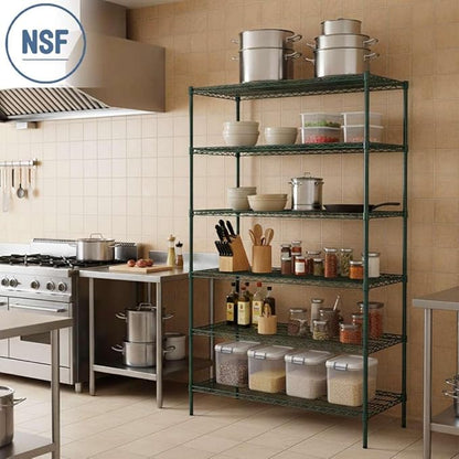 2 Pack Green Additional Wire Shelf for 24"x24" NSF Shelving Units, Replacement Shelves for Wire Rack