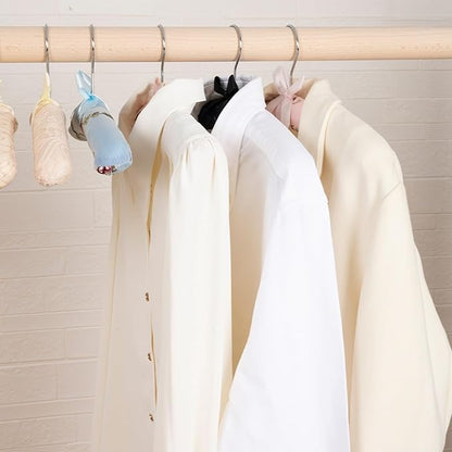 Anti-Slip Satin Padded Clothes Hangers with Rotatable Hooks No Shoulder Bump for Women Heavy Sweaters, Coats, Suits, 360° Swivel Hook, Set of 5 (Strawberry and Bird)
