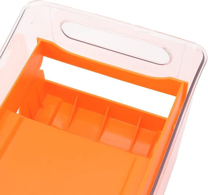 Soda Can Organizer, 2 Tier Drink Organizer for Fridge Drink Dispenser for Fridge Soda Organizer for Refrigerator Can Holders for Fridge Can Rack Organizer for Pantry(Orange)
