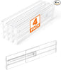 4 Pack Drawer Dividers for Clothes, 4" High 10.6"-16.9" Drawer Divider Adjustable Expandable Dresser Drawer Organizer, Clear Dresser Separators for Clothes, Underwear, Baby Clothes,Cosmetic,Toiletries