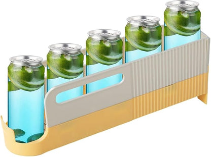 Fridge Organizer, Versatile Storage Solution, ABS, Refrigerator Can Rack, Soda Bottle Tray, Versatile Storage, for Cans, Bottles, Juice, Soda