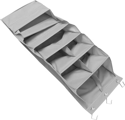 VALICLUD Multi-layer Hanging Storage Bag Over Door Organizer for Shoes and Small Items Large Capacity Wall-mounted Closet Pouch with Compartments Gray Multifunctional Organizer for Living
