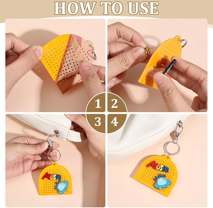 BENECREAT 8Sets Acrylic Pin Display Keychain, Acrylic Brooch Display Trays with Brass Jump Rings & Alloy Clasps for DIY Brooch Badge Holder and Enamel Pin Organizer, Bookmark Style