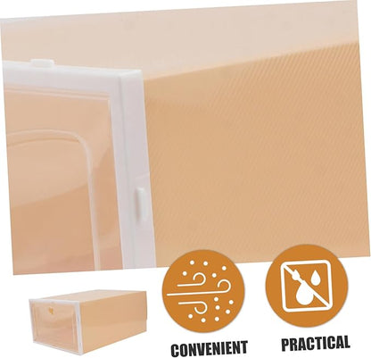 PRETYZOOM Male Shoe Box Storage 2 Pack of Footwear Containers Simple and Practical Design