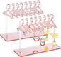 PH PandaHall 2 Sets Acrylic Earring Holder, Coat Hanger Jewelry Display Dangle Earring Hanging Organizer Acrylic Ear Studs Display Rack for Retail Show Personal Exhibition, 2.3x4.6x5.9inch