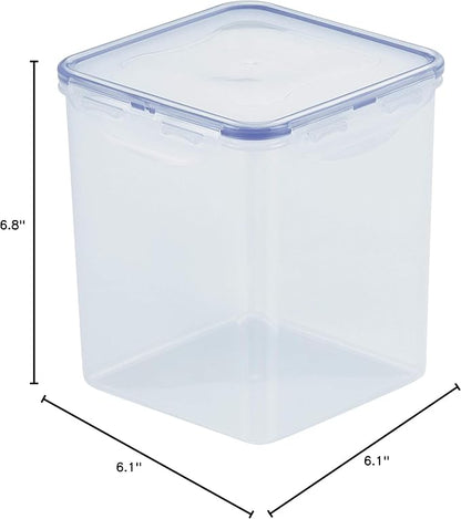LOCK & LOCK Easy Essentials Pantry Food storage containers with lids / Pantry storage / Airtight containers, BPA free - Square - 11 cup - Great for Sugar, Clear