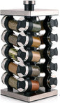 Orii 20 Jar Spice Rack with Spices Included & 5-Year Free Spice Refill Program - Tower Organizer for Kitchen Spices and Seasonings, (Silver Black)