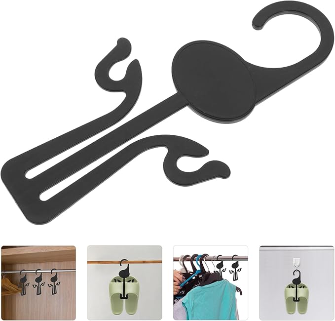 Ciieeo Hanging Shoe Hooks 20-Pack Plastic Shoe Rack for Wall or Door Mounted Flip-Flop Organizer Space-Saving Storage for Home and Closet