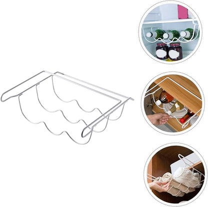 Elegant Refrigerator Storage Rack Wine Bottle Display Beer Can Organizer Versatile Beverage Holder