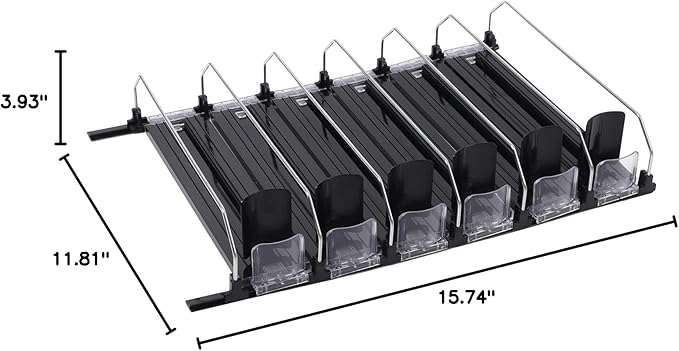 Wear Simple Can Dispenser Organizer with Adjustable Beverage Pusher for Refrigerator, Solution for Organizing Pantry Shelves (38cm)