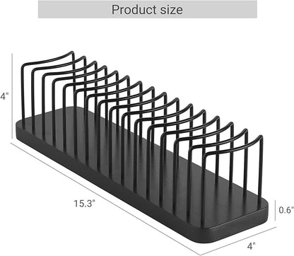 Mkono Hat Organizer for Baseball Caps, Hat Holder for 15 Baseball Caps, Tabletop Hat Rack Stand Hat Storage Display Cap Organizer for Desk Closet Shelf Dresser (Black, Medium)