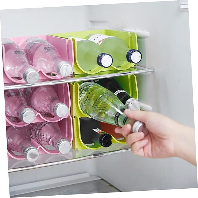 Ciieeo 3Pcs Stackable Refrigerator Beverage Storage Box Sturdy Can Organizer for Beer and Soda Easy to Clean Fridge Drawer Rack Space-Saving Design for Kitchen and Pantry
