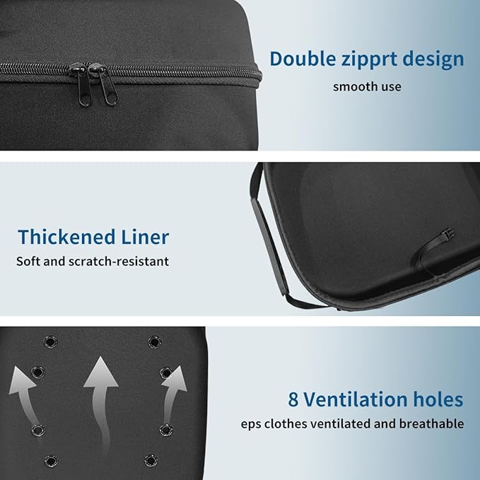 Hat Travel Case Baseball Cap Carrier for 6 Hats Storage with Handle & Adjustable Shoulder Strap for Travel Closet