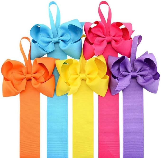 12PCS Hair Bow and Clip Holder Organizer Storage Hanger Display Wall Hanging Decor for Hair Accessories Girls Room (Color Random)