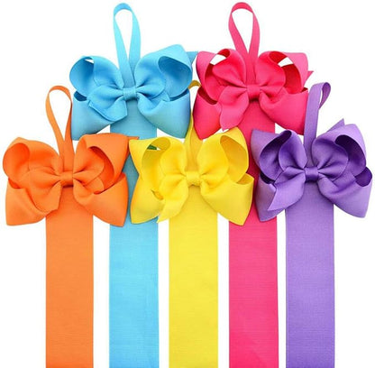 12PCS Hair Bow and Clip Holder Organizer Storage Hanger Display Wall Hanging Decor for Hair Accessories Girls Room (Color Random)