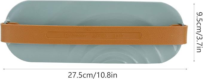 Wall Mounted Slipper Holder, Wall Mounted Shoes Rack Slipper Holder, Storage Organizer Hanging Drainage Shelf for Bathroom (Green)