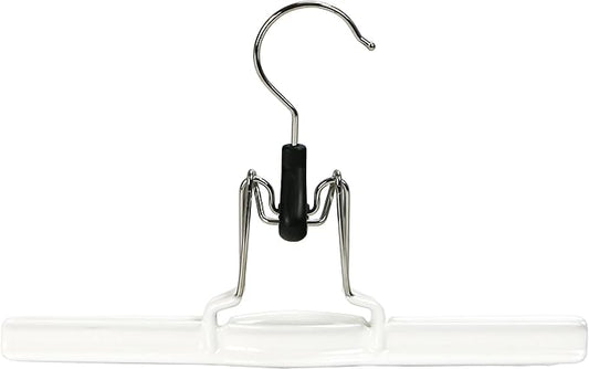 Mawa by Reston Lloyd Non-Slip Space-Saving Clothes Hanger with Clamp for Pants and Skirts, Style M/26, 1-Piece, White