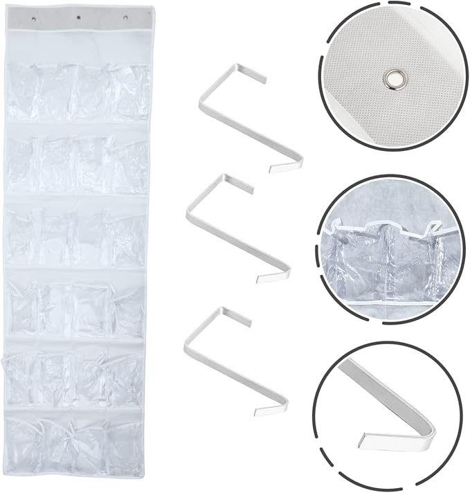 Zerodeko Hanging Shoe Storage Mount Door Organizer Nonwoven Bag Hooks Storage Organizer Pouch