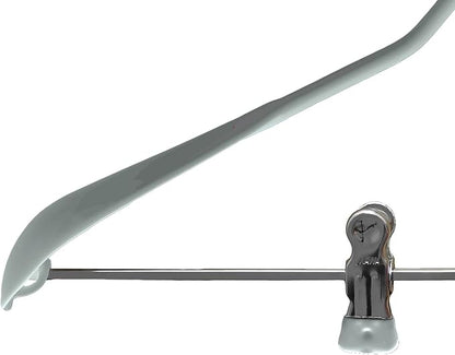 Mawa by Reston Lloyd BodyForm Series Non-Slip Space Saving Clothes Hanger with 2 Clips for Pants or Skirts, Style 42/LK, Set of 5, Silver