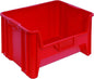 Hudson Exchange 20" x 15" x 12.5" (1 Pack) Plastic Giant Stackable Hopper Bin Container, Red