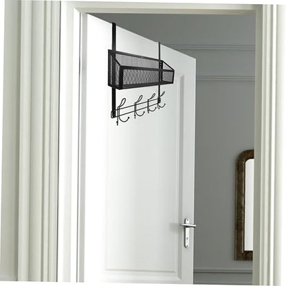 Cabilock Hanging Storage Basket for Front Door Over The Door Organizer Easy Install Multifunctional Modern Style Bathroom Kitchen Bedroom