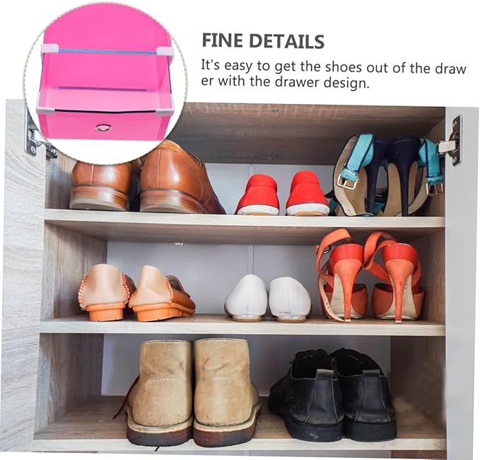 MAGICLULU 5pcs Stackable Dustproof Shoe Box Lids Plastic Shoe Storage Organizer Space Saver for Women Men