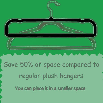 Velvet Hangers Non Slip - Thin Space Saving Clothes Hanger - 20 Pack Pants Hangers for Closet - Strong Durable Jean Perchas with 360 Degree Rotatable Silver Hook for Tank Top (Black)