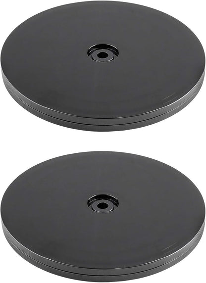 2Pcs Black Turntable Organizer 6 Inch, Acrylic Rotating Turntable Platter Swivel Plate Tray for Pantry Cabinet Spice Rack Cake Table Makeup