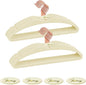 ManGotree Velvet Coat Hangers with Empty Aromatherapy Boxes, Non-Slip Short Neck Hangers, Ultra-Thin Space Saving Suit Hanger for Jacket, Shirt, Dress, Pants (22 Pack, Light Yellow)