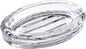 Glass Soap Dish for Bathroom Countertop, Shower, Kitchen Sink, Oval Heavy Bar Soap Holder with Raised Ridges, Transparent, 1 Pack